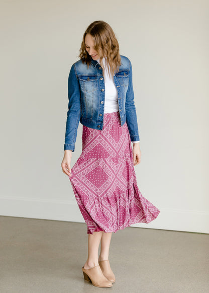 Crinkle Tiered Midi Skirt - FINAL SALE Skirts