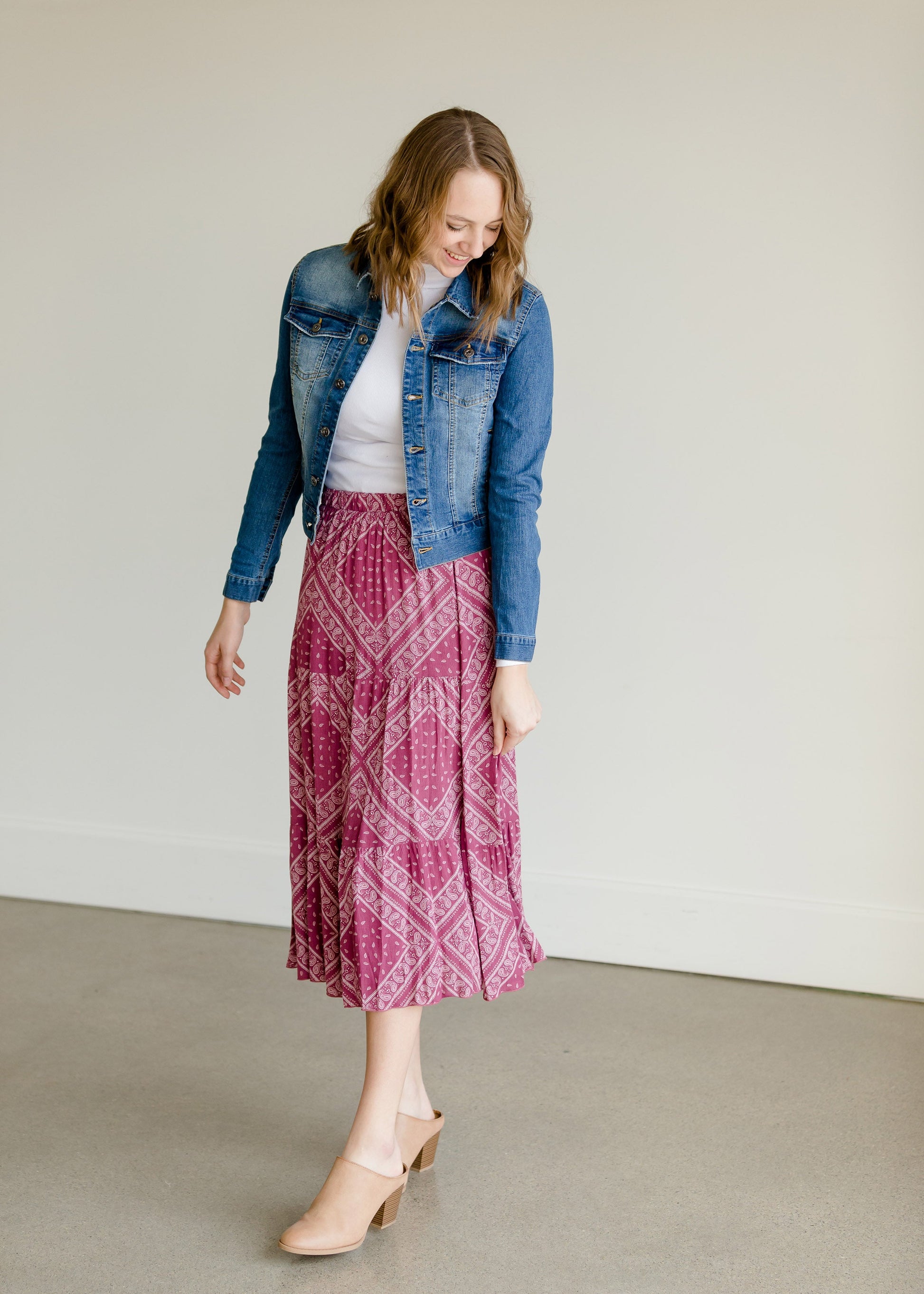 Crinkle Tiered Midi Skirt - FINAL SALE Skirts