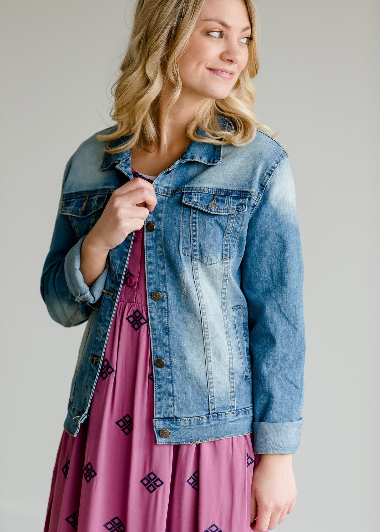 Dark Washed Denim Jean Jacket - FINAL SALE Layering Essentials