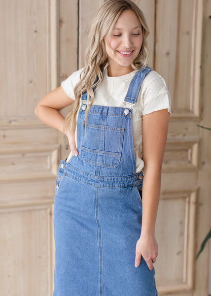 Denim Overall Skirt Dress Skirts Tea N Rose