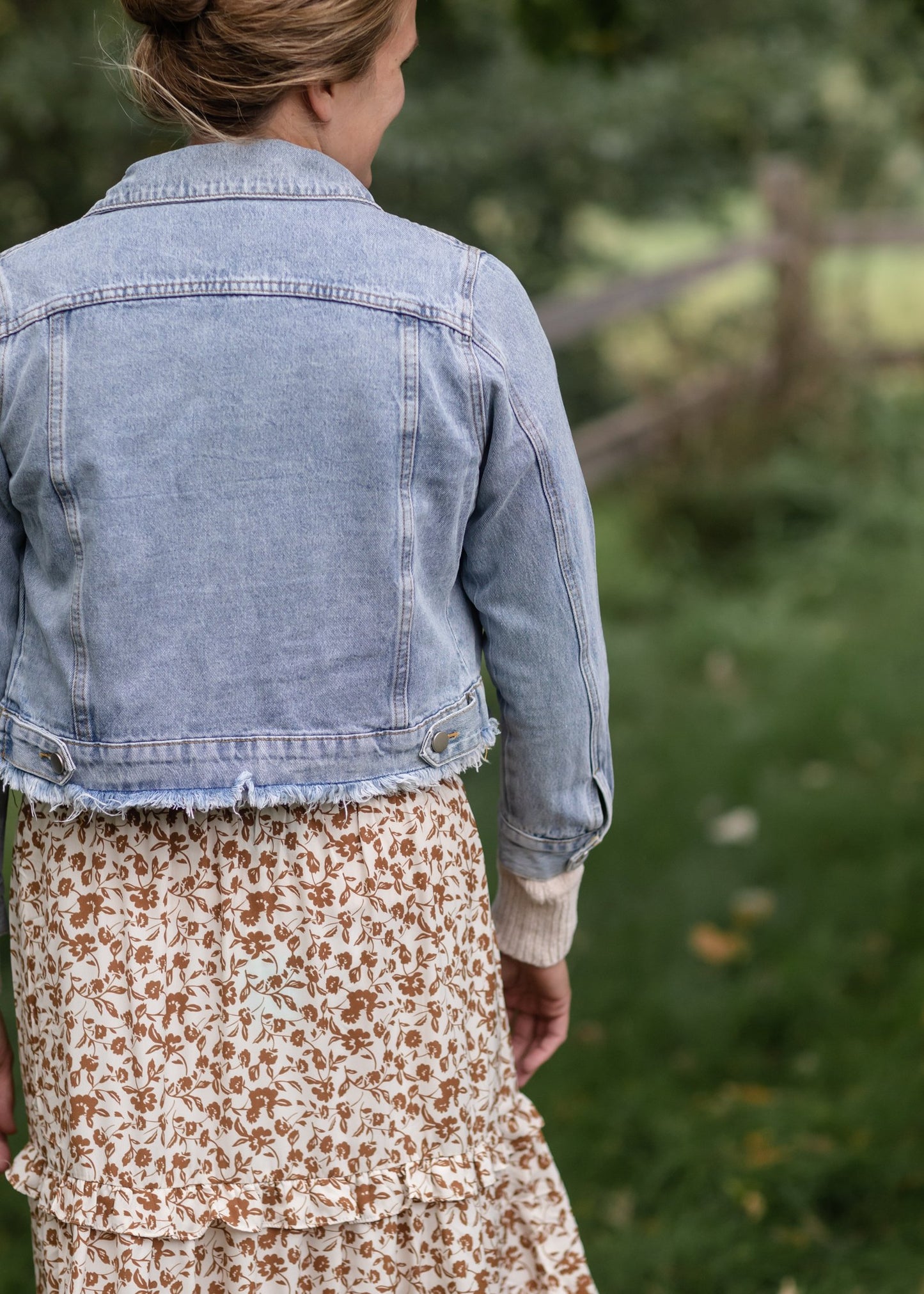 Distressed Light Wash Denim Jean Jacket Tops Polagram