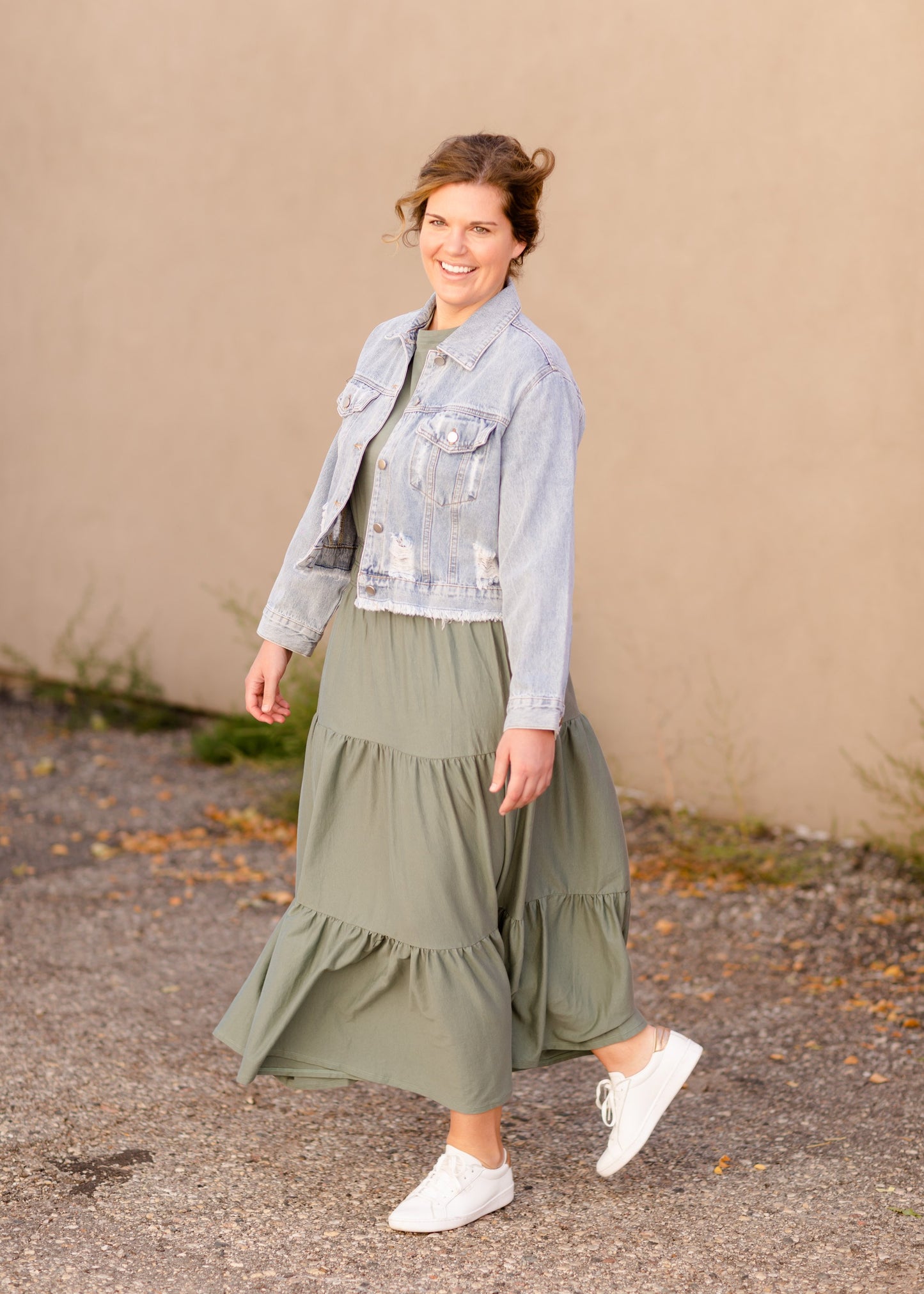 Distressed Light Wash Denim Jean Jacket Tops Polagram