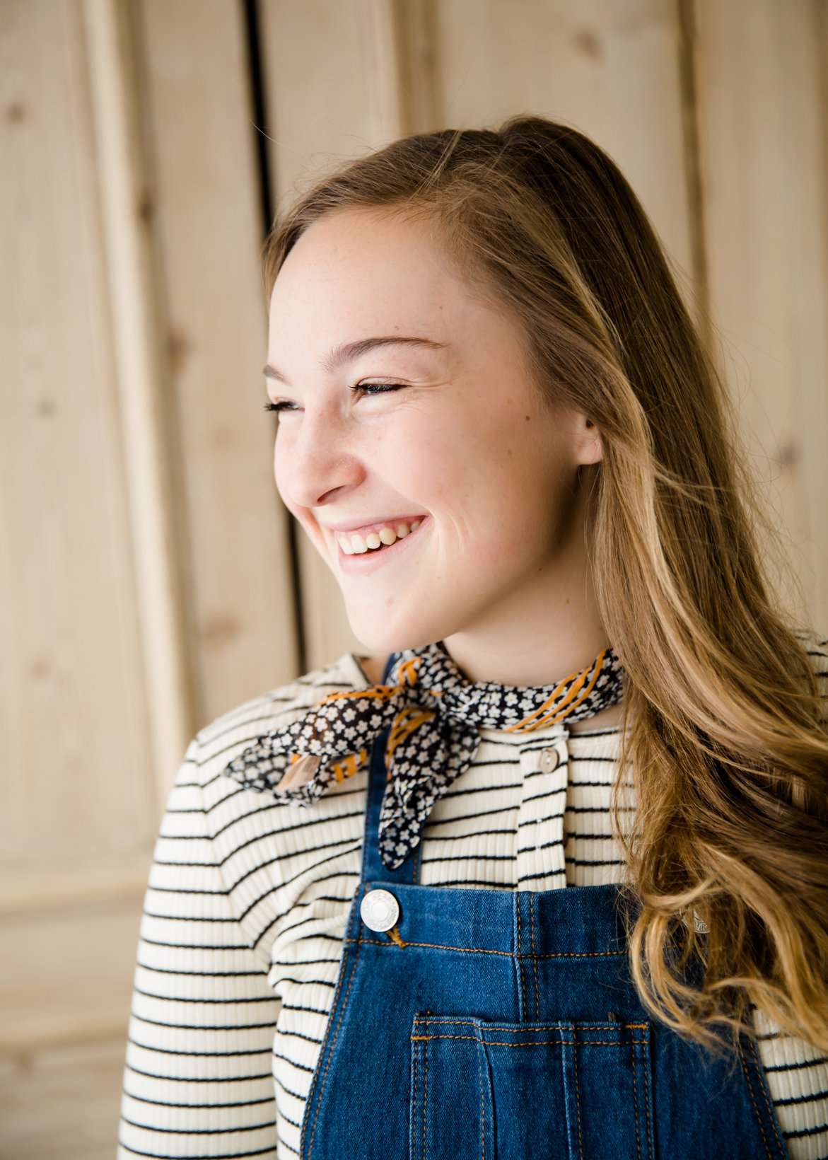 black, white and yellow bandana scarf as a belt