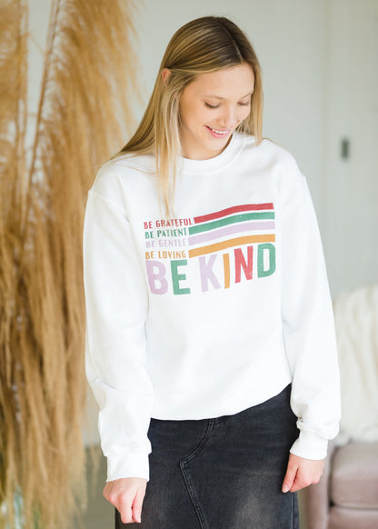 Fleece Lined Be Kind Sweatshirt - FINAL SALE Tops