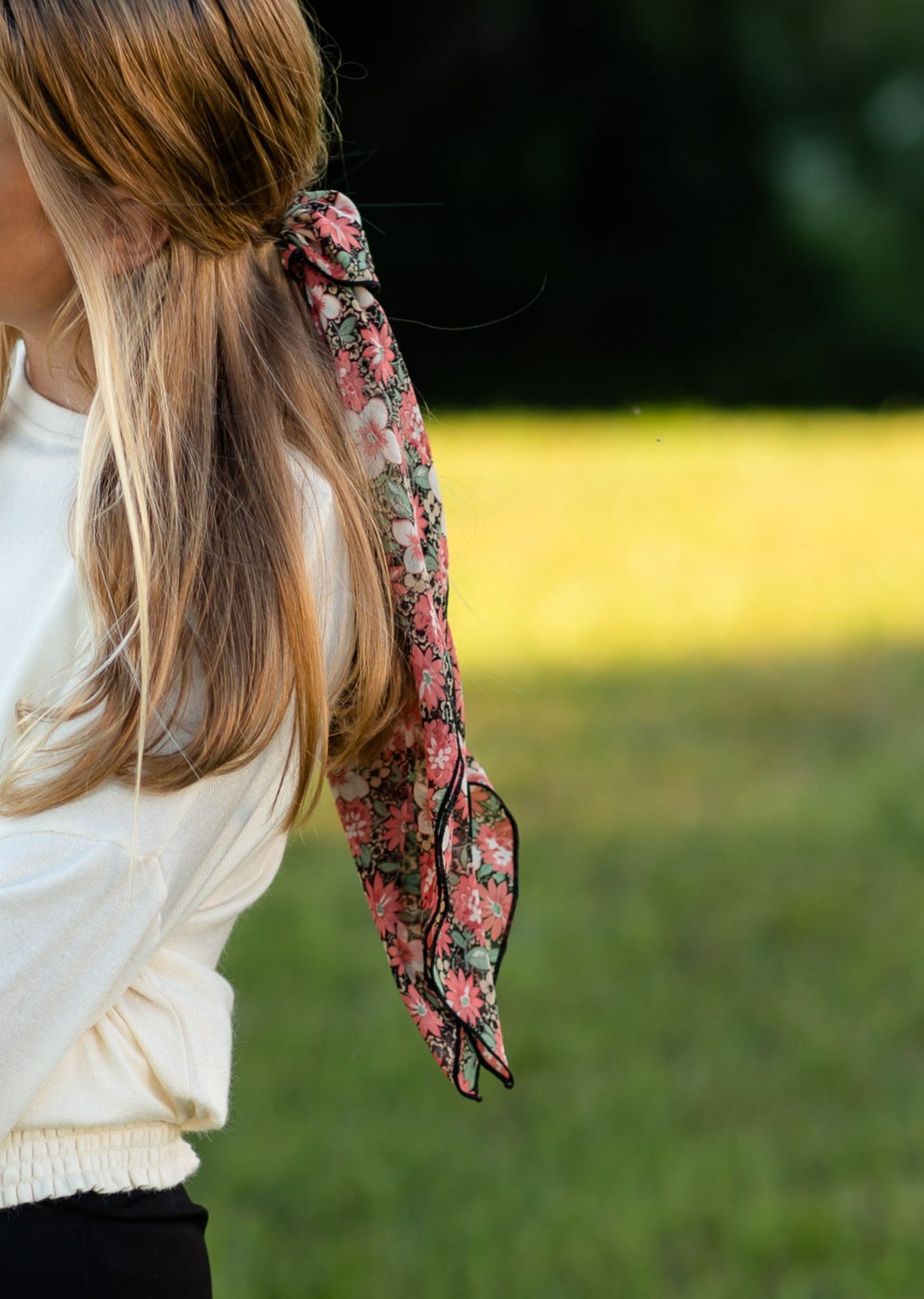 Floral Chiffon Hair Scarf Accessories