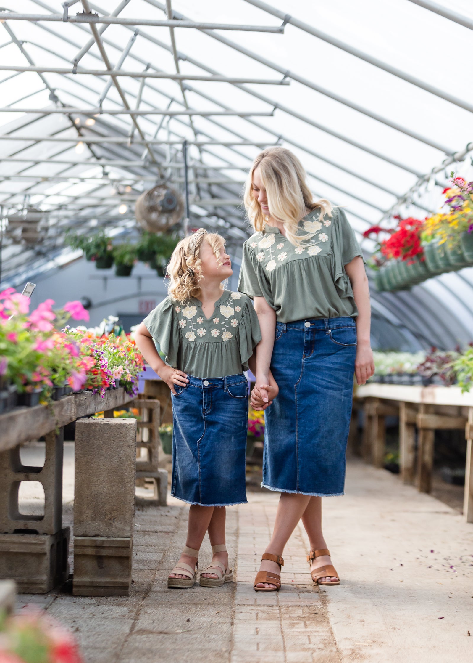 Floral Embroidered Ruffle Sleeve Top - FINAL SALE Tops