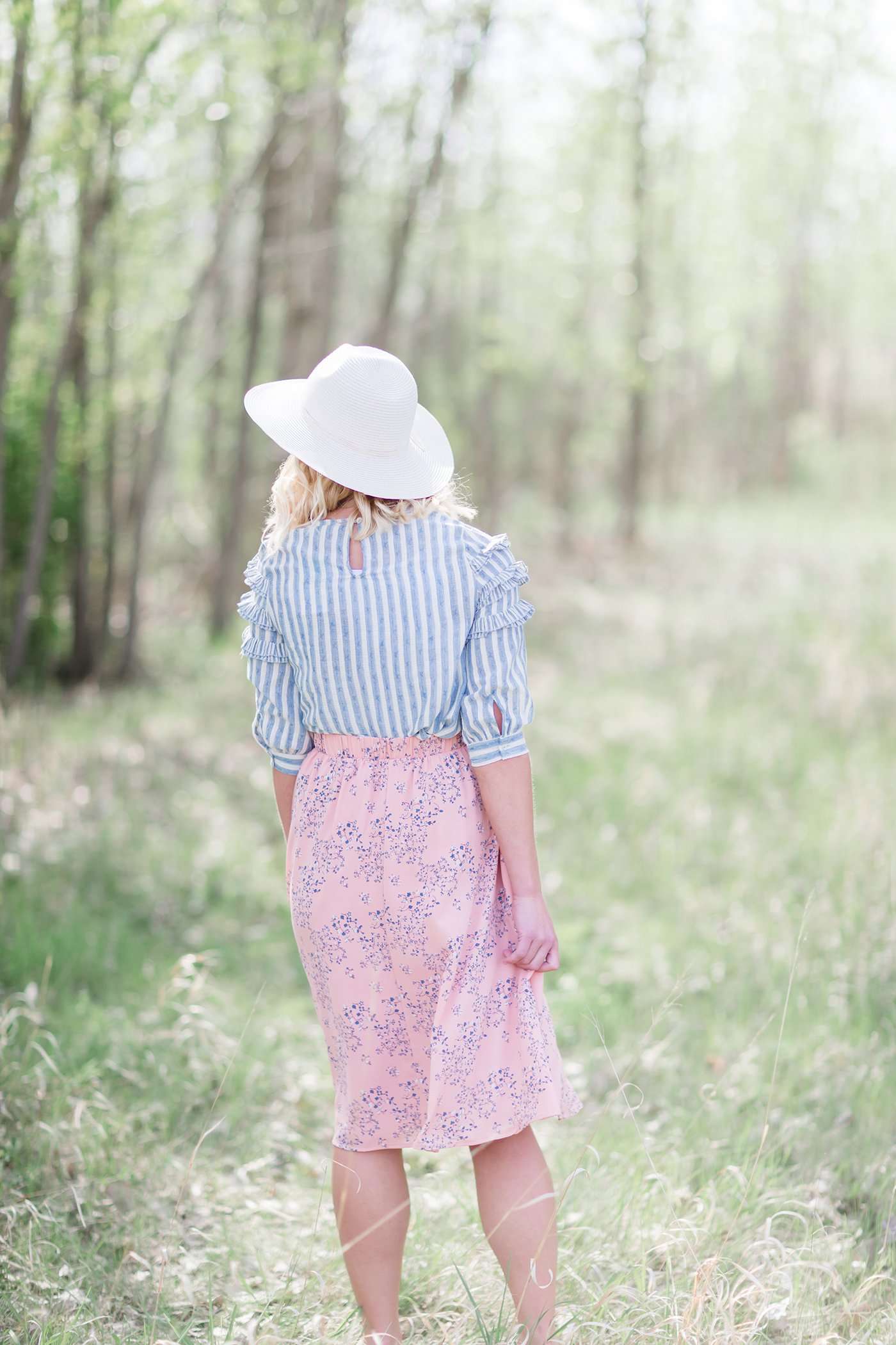 Floral Midi Skirt Skirts