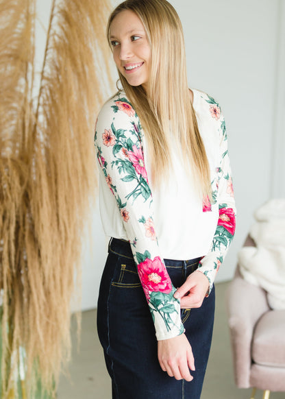 Floral Mixed Pocket Top - FINAL SALE Shirt