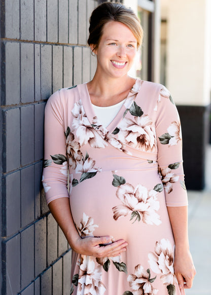 Floral Print Maxi Dress with Tie Dresses