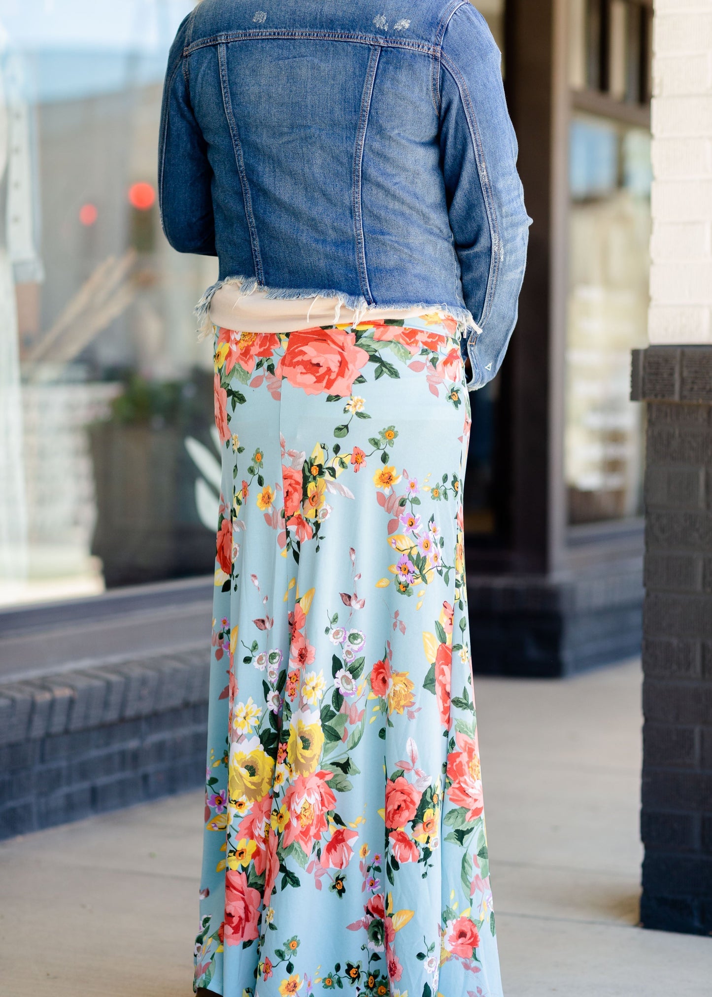 Floral Print Maxi Skirt Skirts