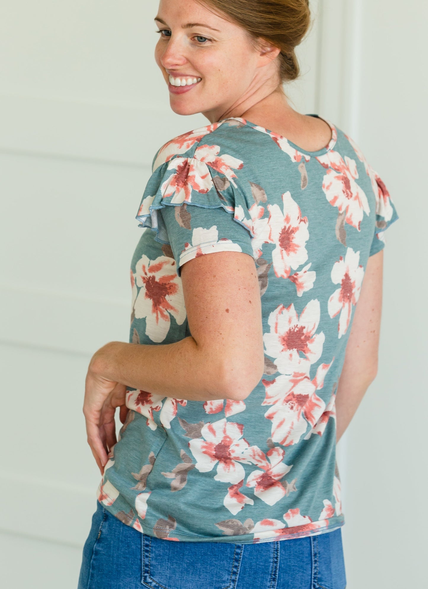 Floral Print Short Sleeve Tee - FINAL SALE Tops