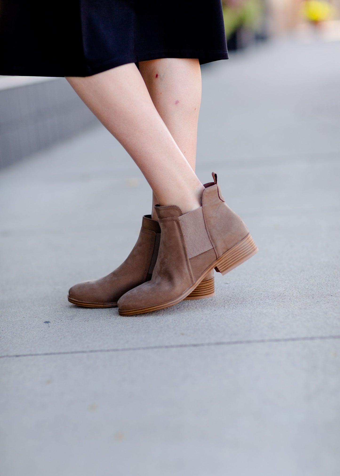 Flynn Taupe Bootie Shoes MIA Shoes