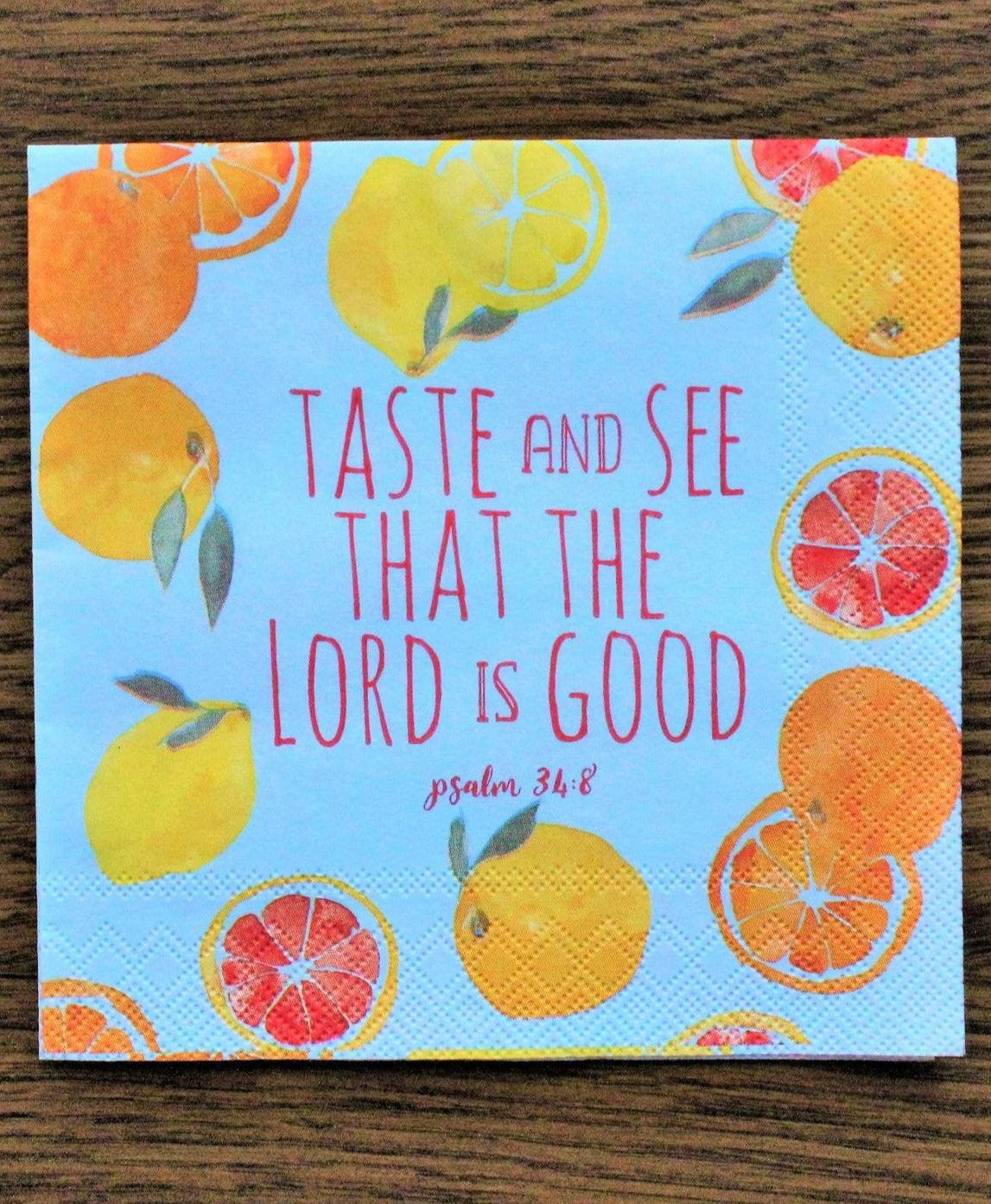 Fruitful Sunshine Cocktail Scripture Napkin Home & Lifestyle