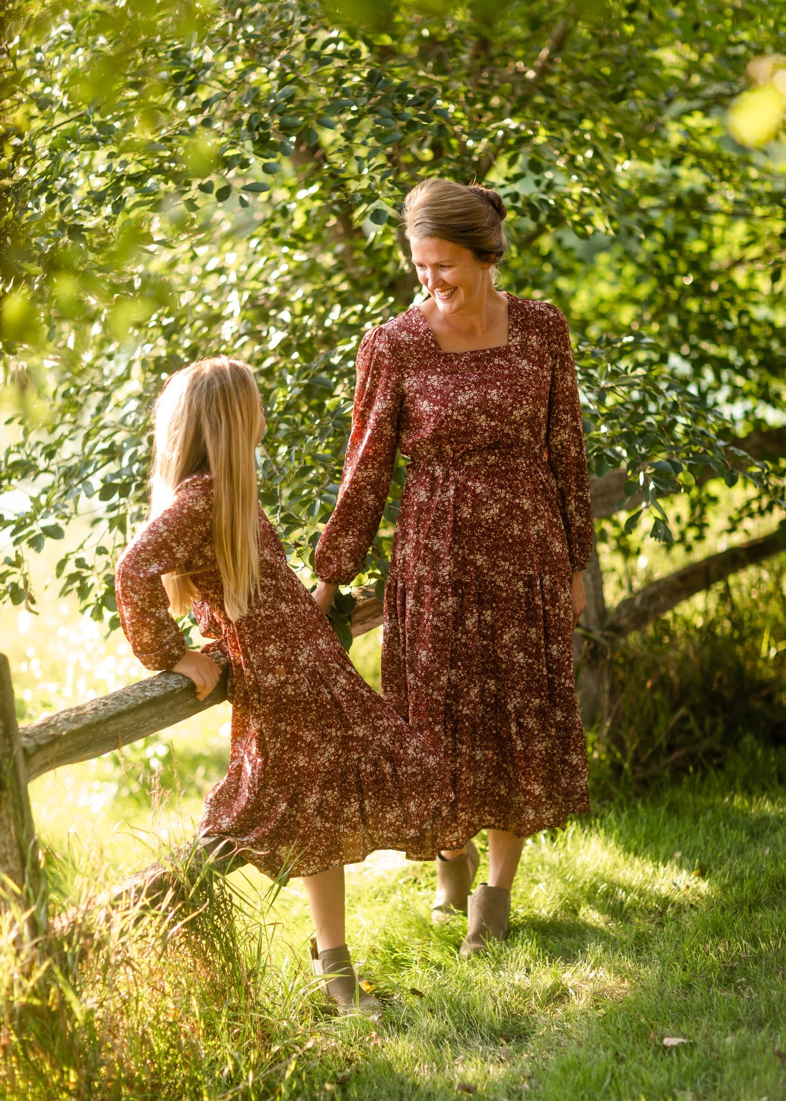 Girls Burgandy Square Neck Puff Sleeve Belted Dress Girls Hayden Los Angeles