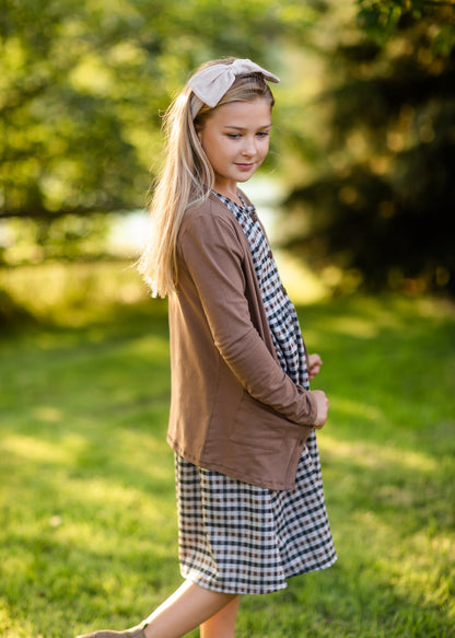 Girls Haven Plaid Wood Button Midi Dress Girls Woodmouse & Thistle