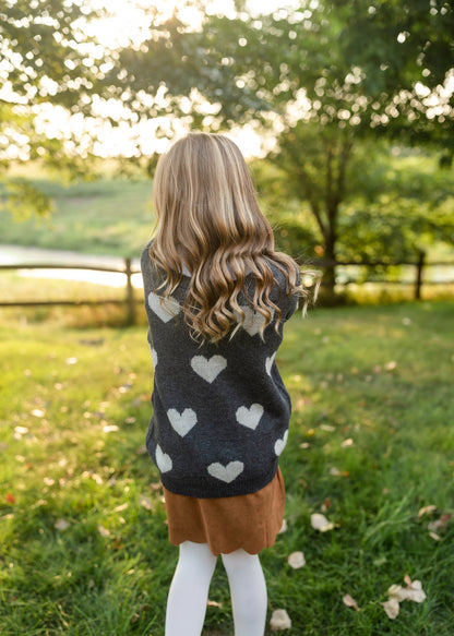 Girls Knitted Heart Pullover Sweater Girls Hayden Los Angeles