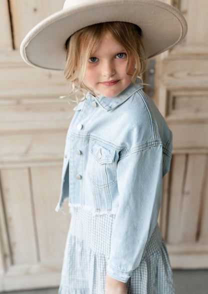 Girls Light Wash Denim Jacket Girls Hayden