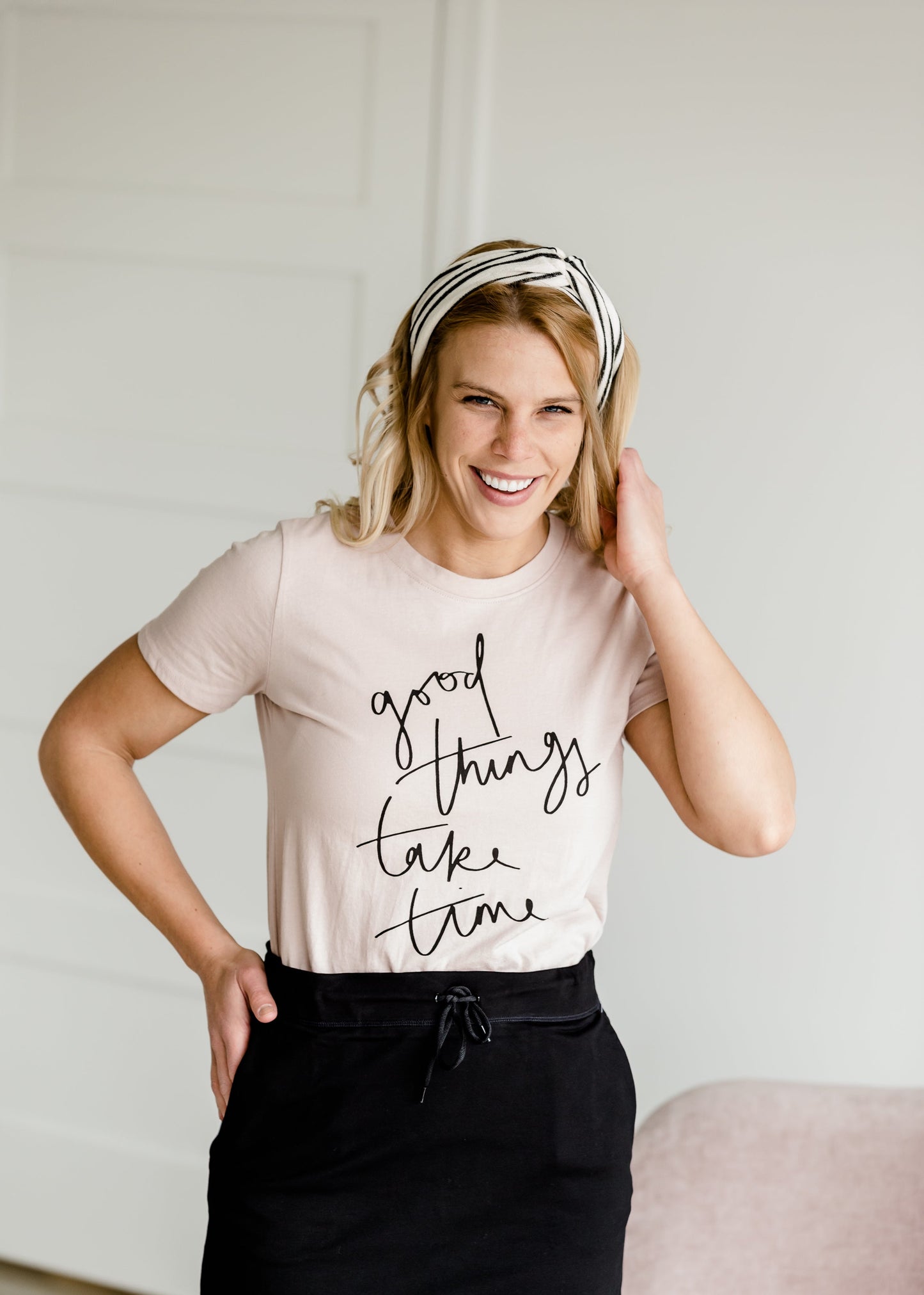 Good Things Take Time Graphic Top - FINAL SALE Tops