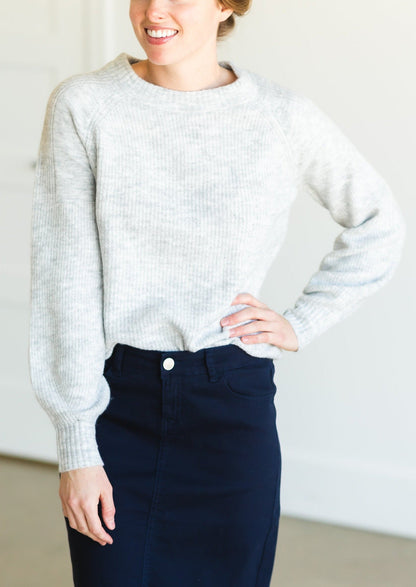 Gray Balloon Sleeve Sweater - FINAL SALE Shirt