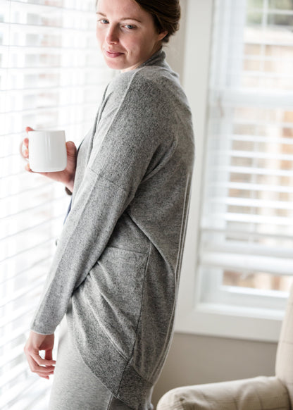 Gray Lightweight Dolman Sweater - FINAL SALE Tops