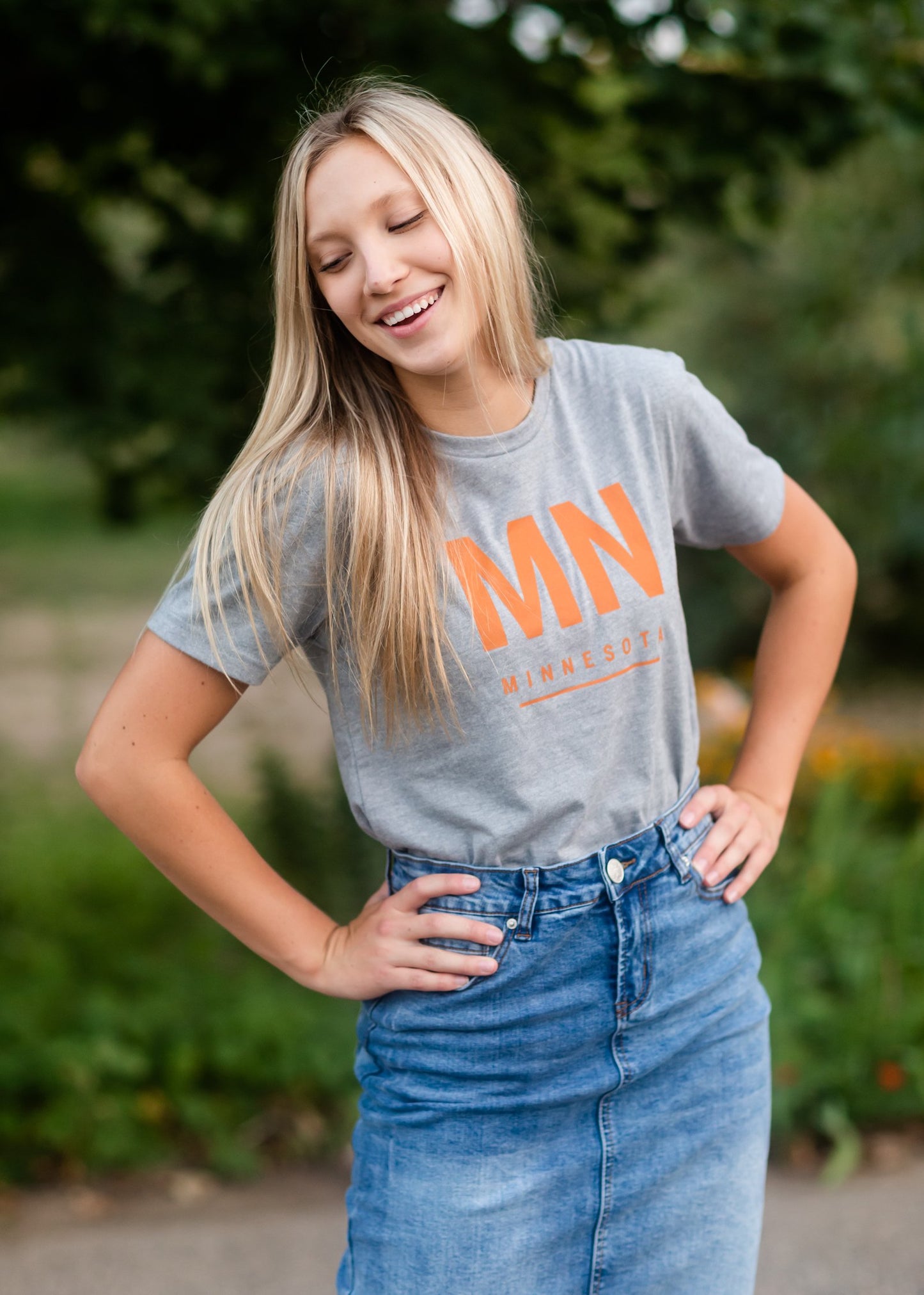 Gray Minnesota Graphic Tee Tops LCC Apparel