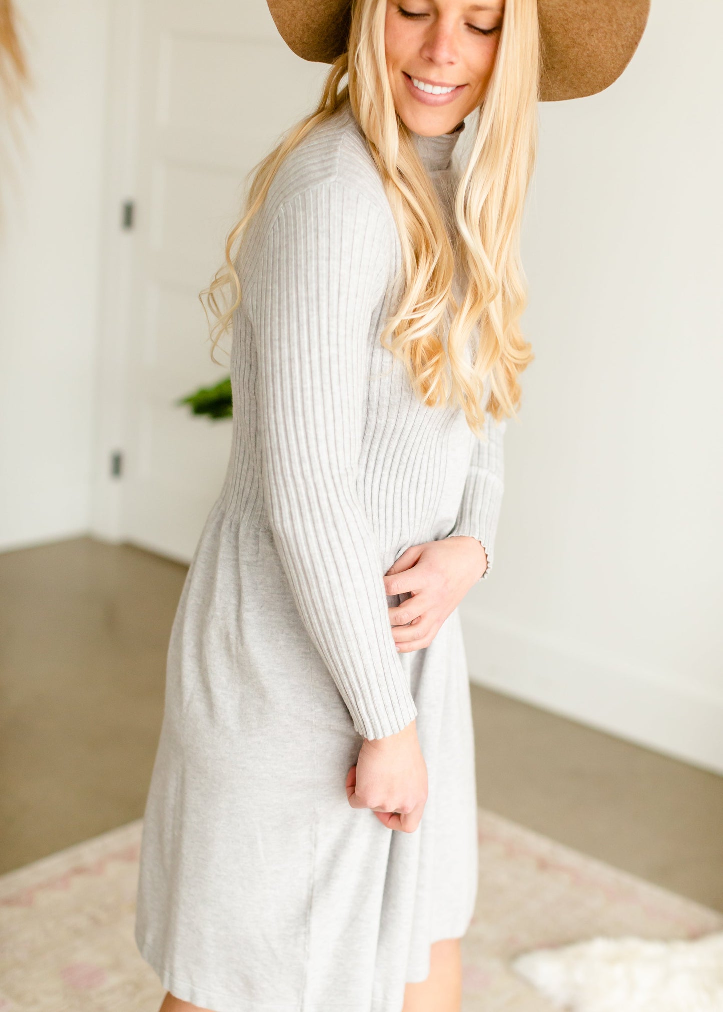 Gray Mockneck Sweater Dress - FINAL SALE Dresses