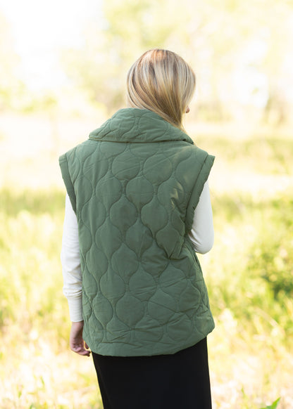 Gray + Olive Belted Jacket Tops