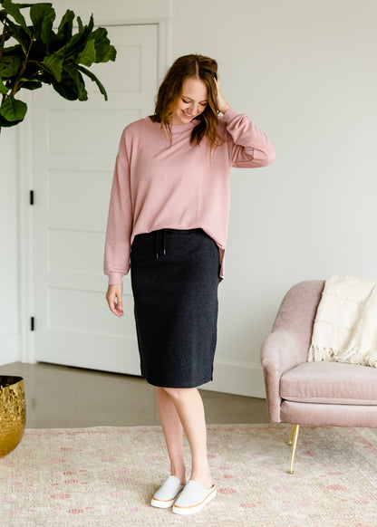 Hacci Brushed Blush Pullover Sweater - FINAL SALE Tops