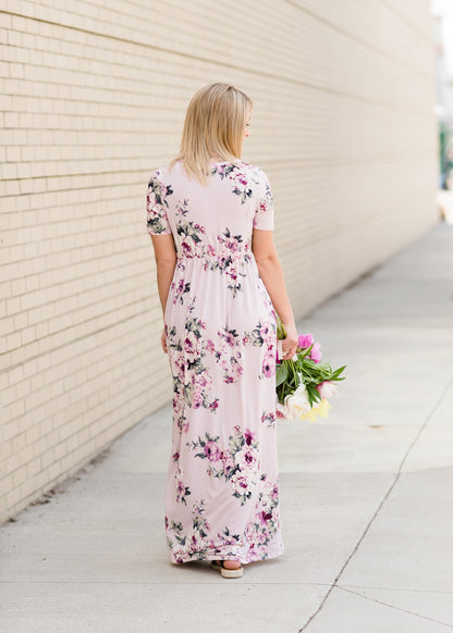 Pink Floral Maxi Dress