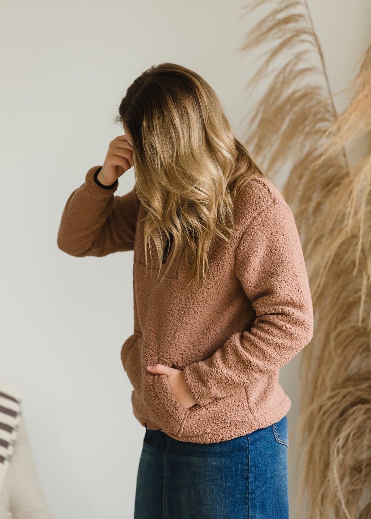 Half Zip Sherpa Sweater - FINAL SALE Tops