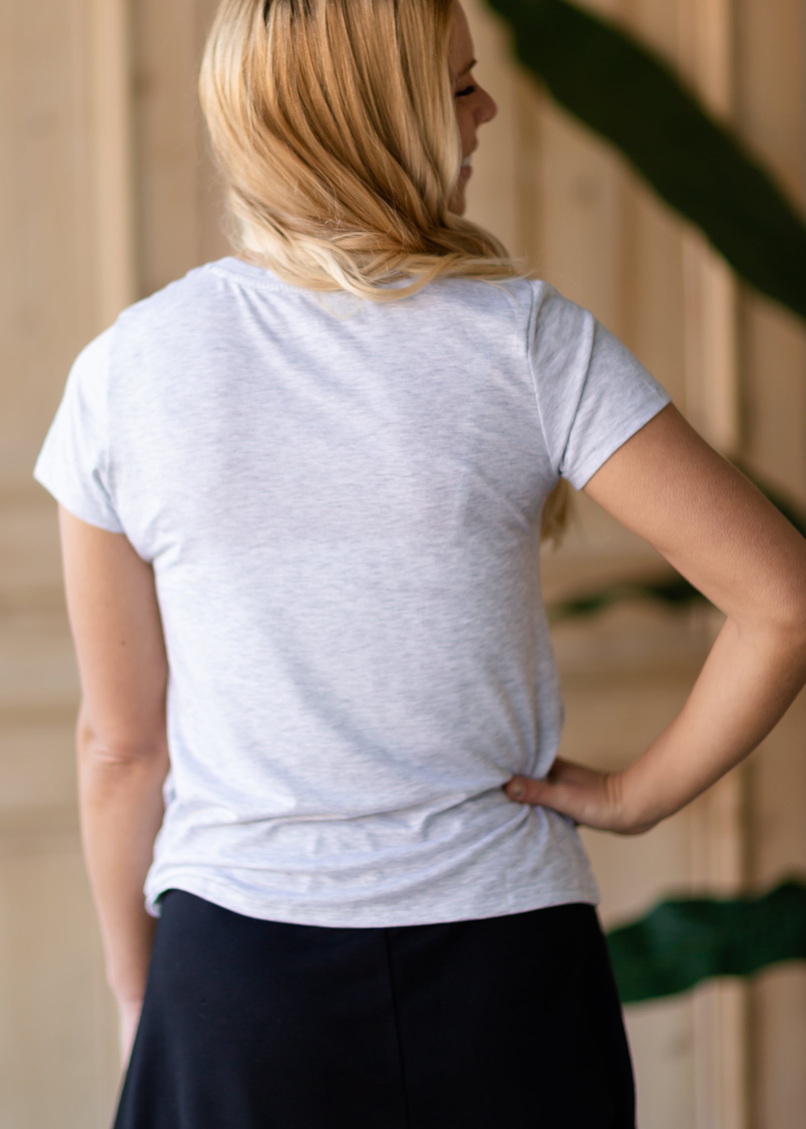 Heather Gray Basic Twisty Tee - FINAL SALE Tops