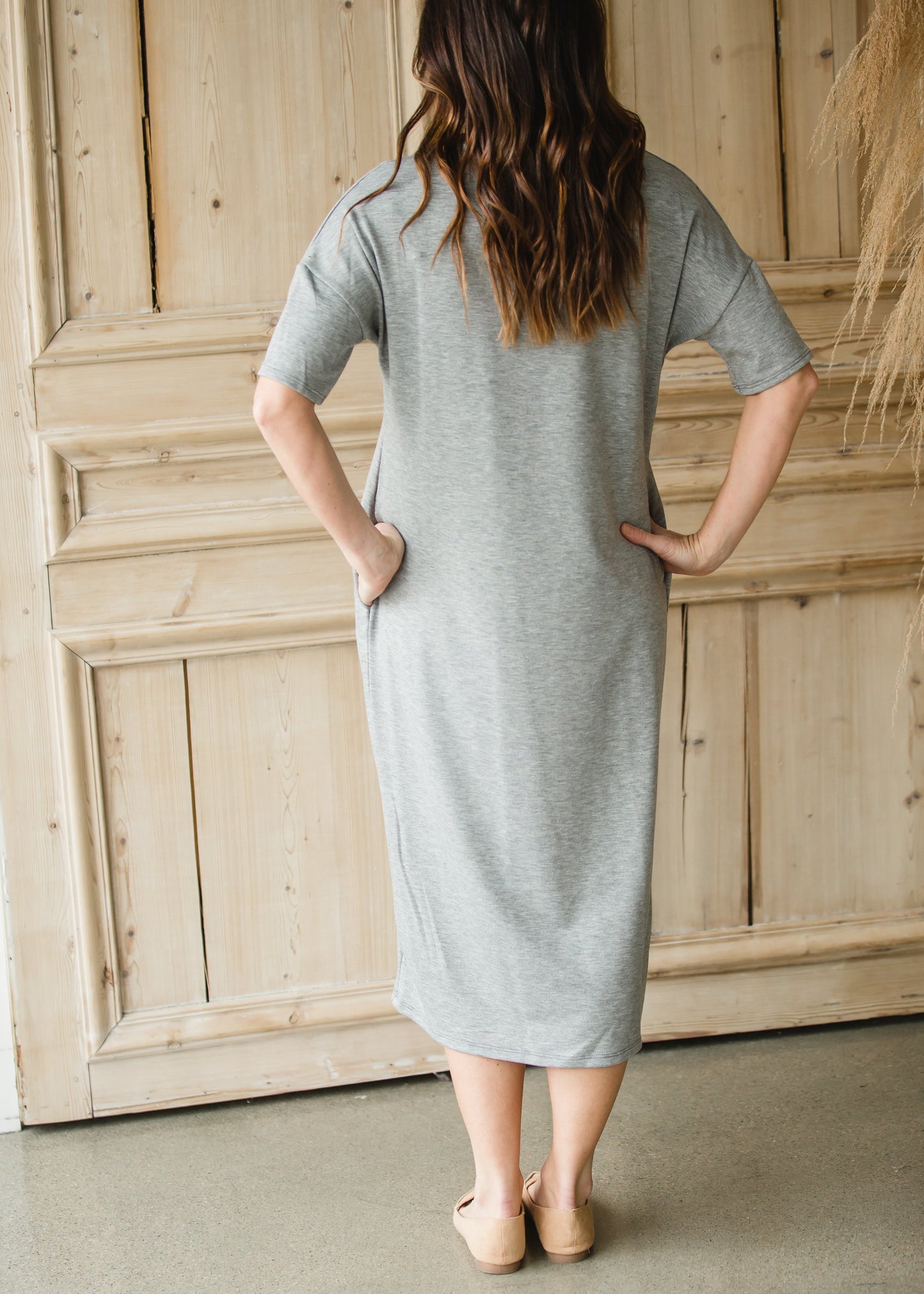 Heather Gray French Terry Midi Dress - FINAL SALE Dresses