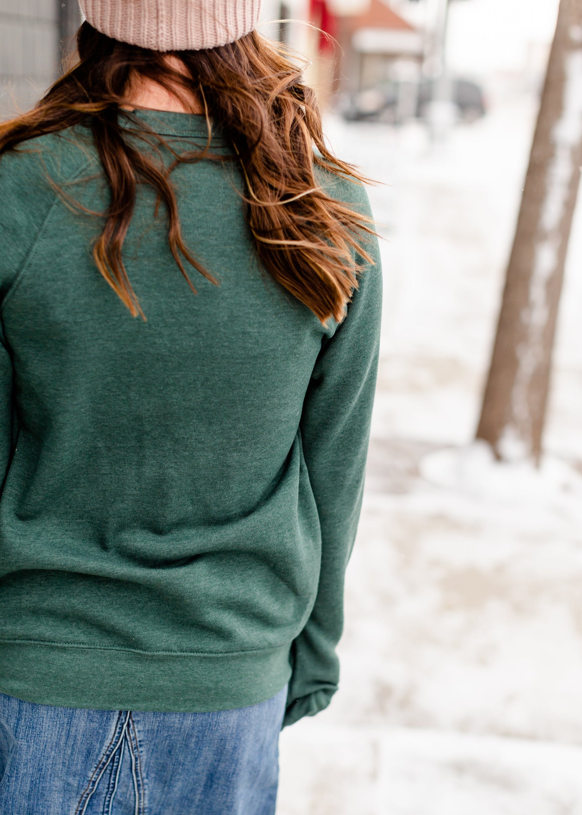 Hunter Green Sota Crew Sweatshirt Tops