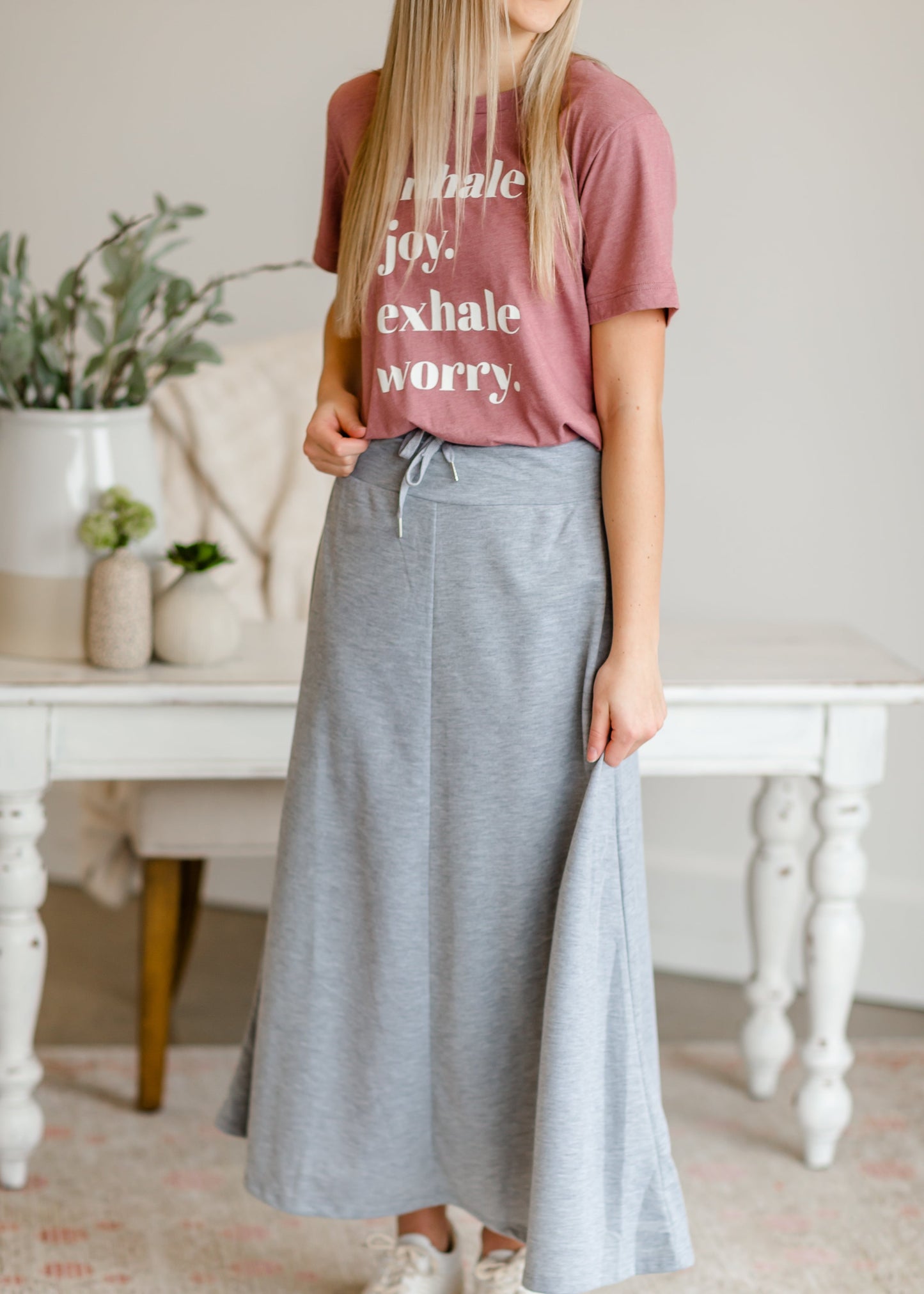 Inhale Joy Mauve Graphic Tee - FINAL SALE Tops