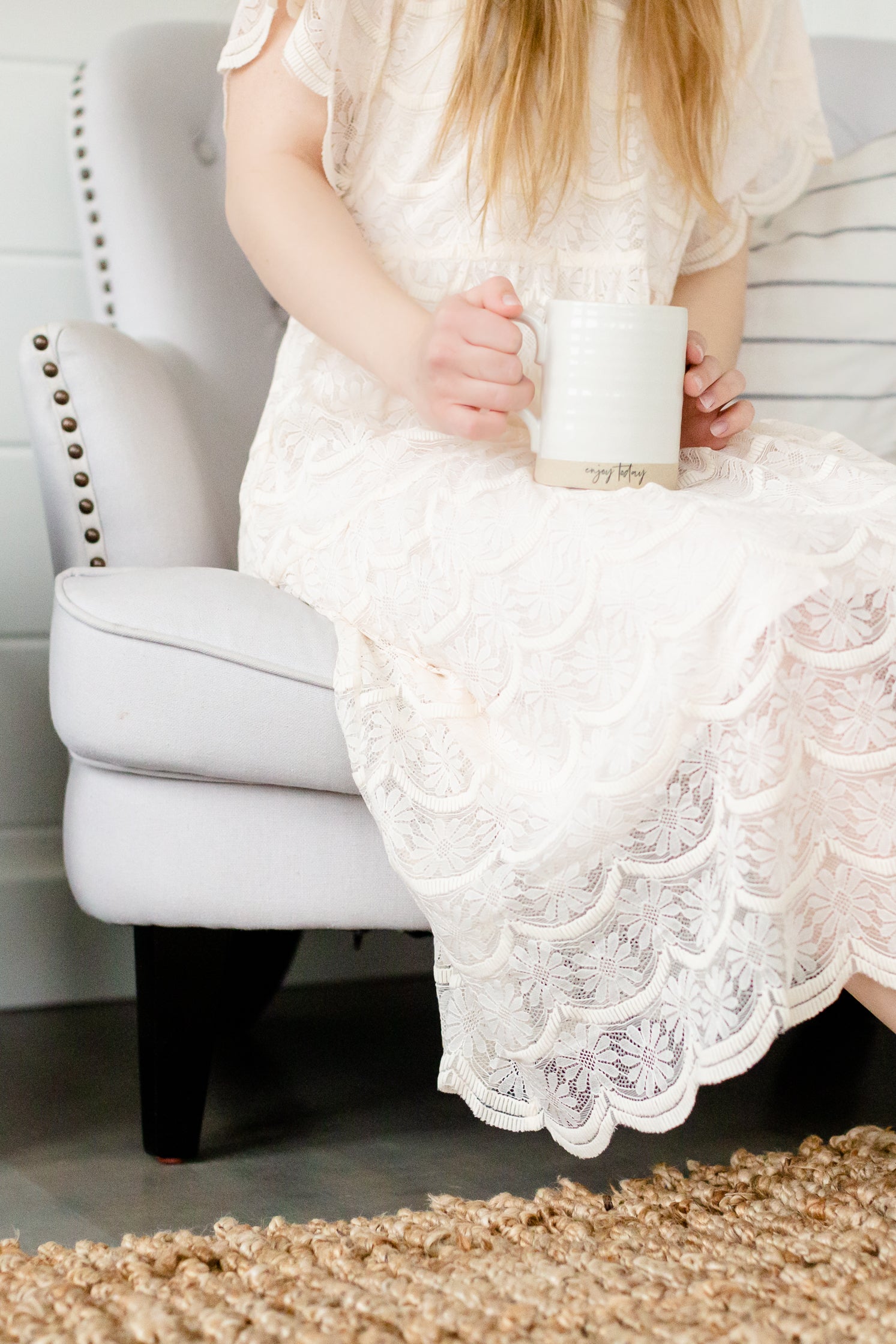 Ivory Lace Overlay Midi Dress - FINAL SALE Dresses