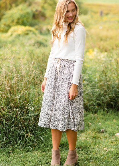 Ivory Ribbed Mock Neck Top - FINAL SALE Tops