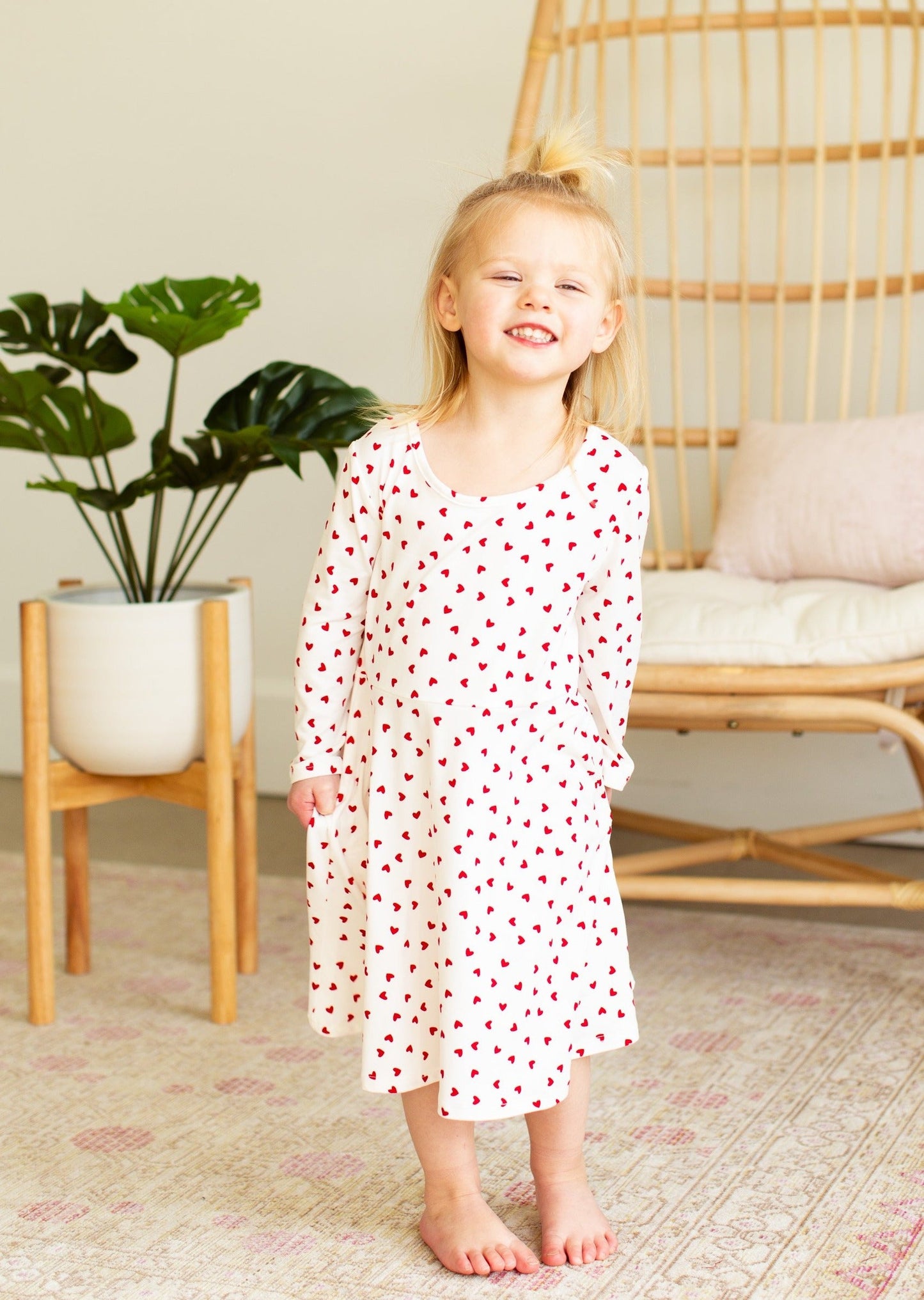 Ivory Sweet Heart Midi Dress - FINAL SALE Girls