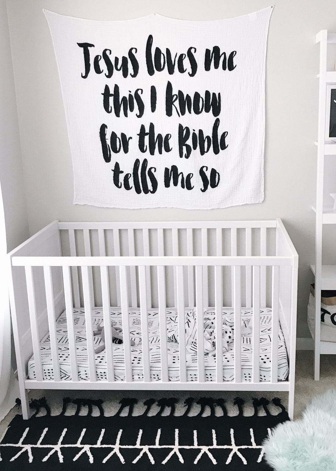 Jesus Loves Me Organic Cotton Swaddle Home + Lifestyle