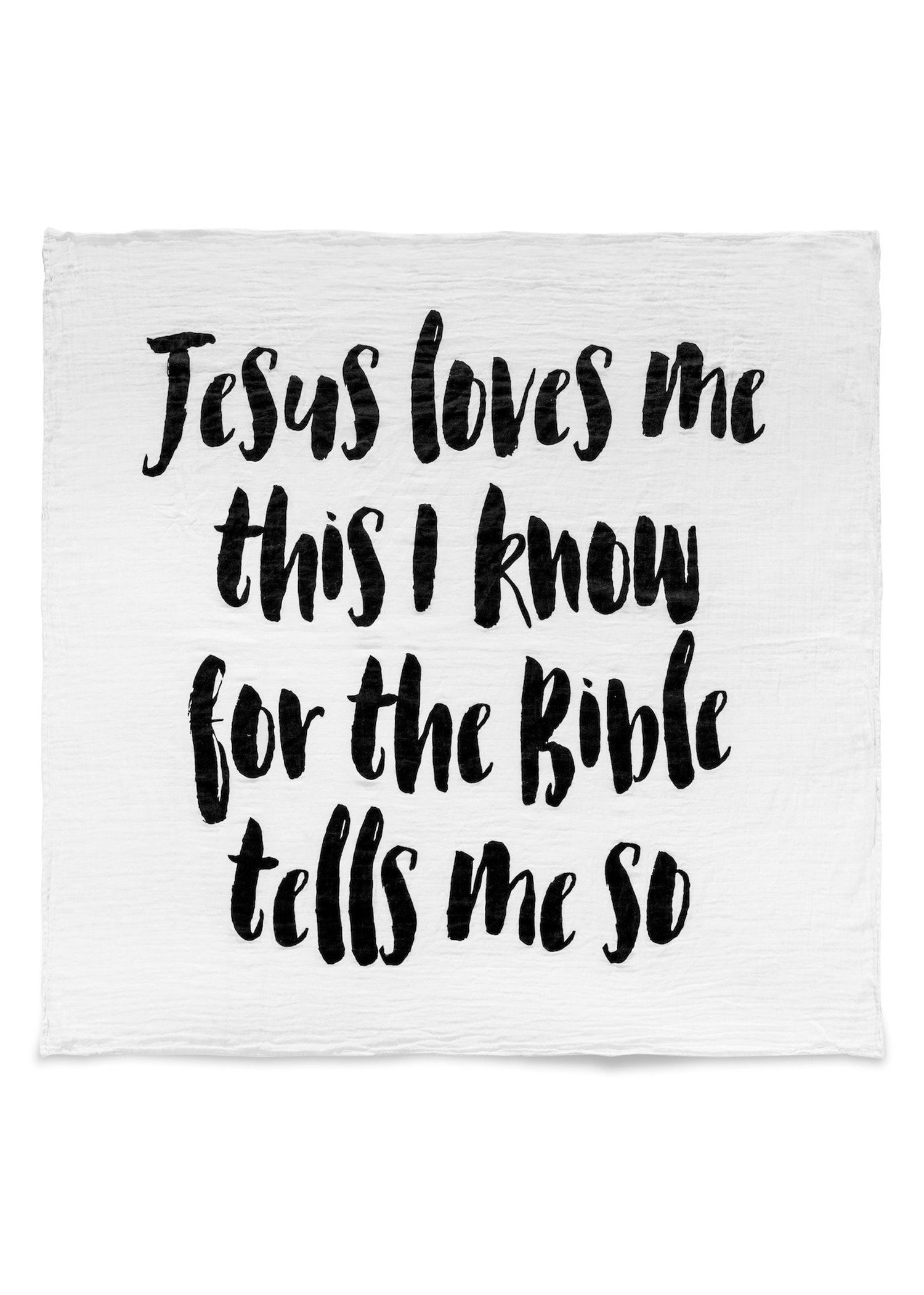 Jesus Loves Me Organic Cotton Swaddle Home + Lifestyle