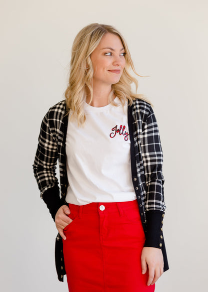 Jolly Buffalo Check Graphic Tee - FINAL SALE Tops