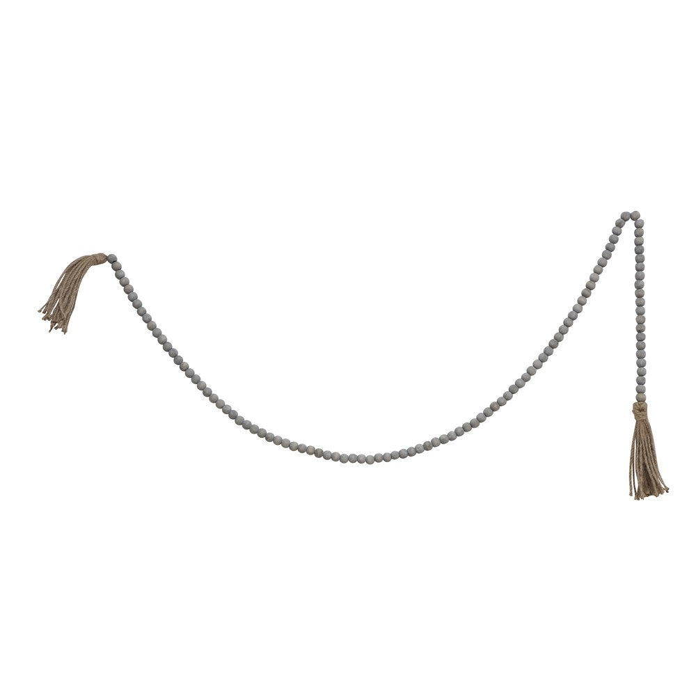 Jute & Wood Bead Garland w/ Tassels - FINAL SALE Home & Lifestyle