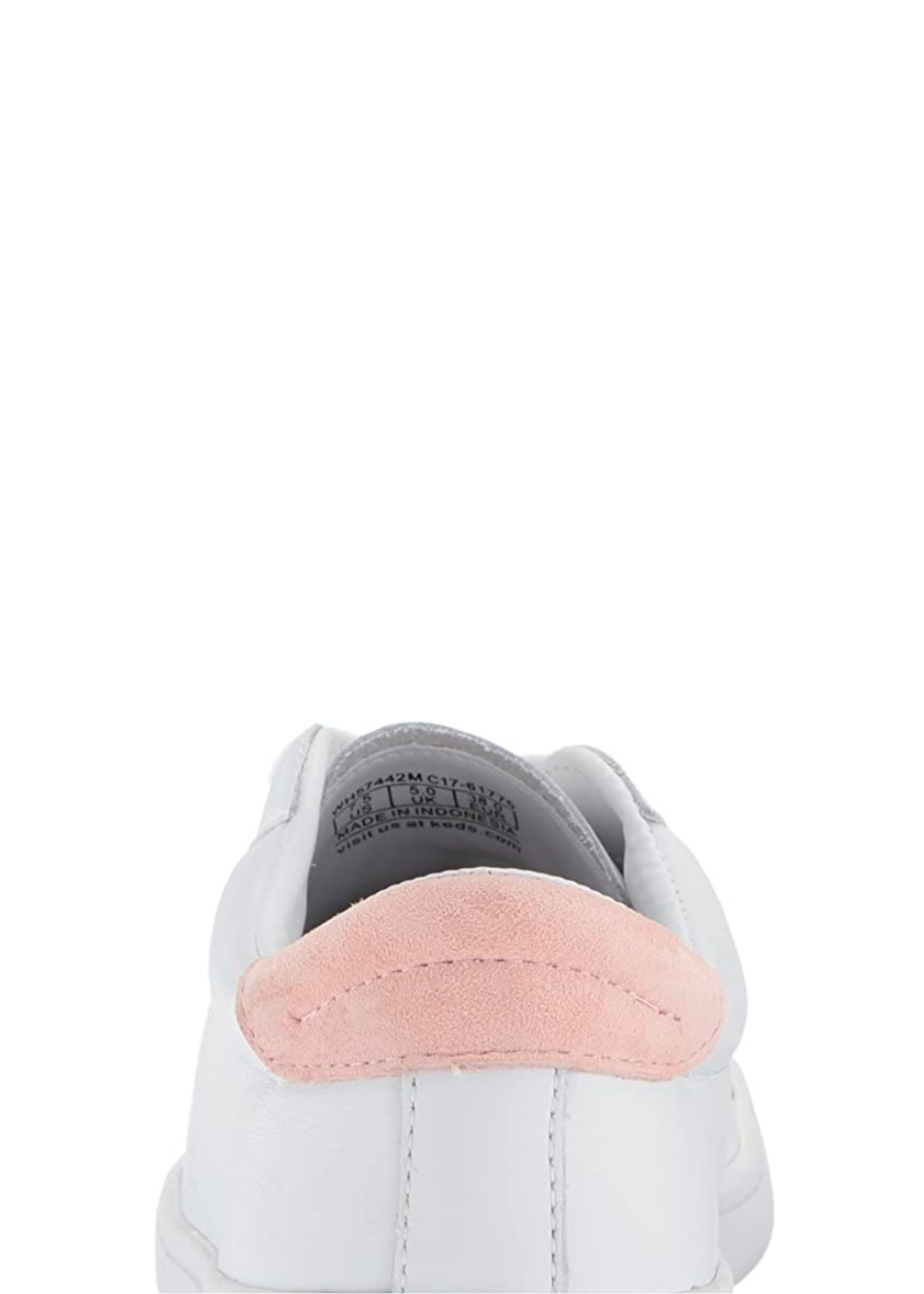 Keds White + Blush Leather Sneaker - FINAL SALE Accessories Keds