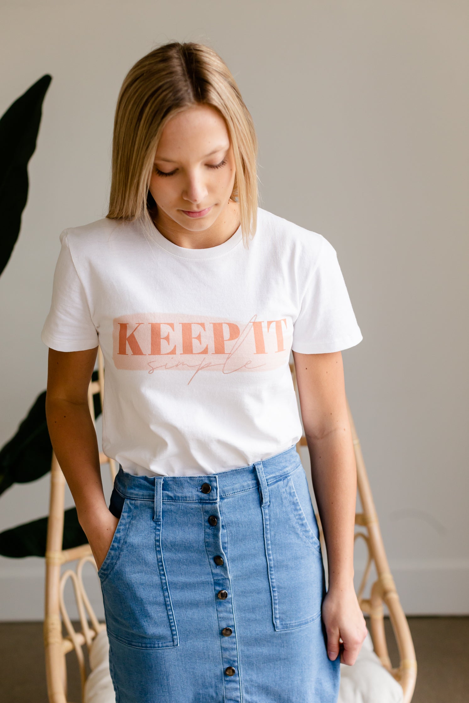 Keep It Simple Graphic Tee - FINAL SALE Tops