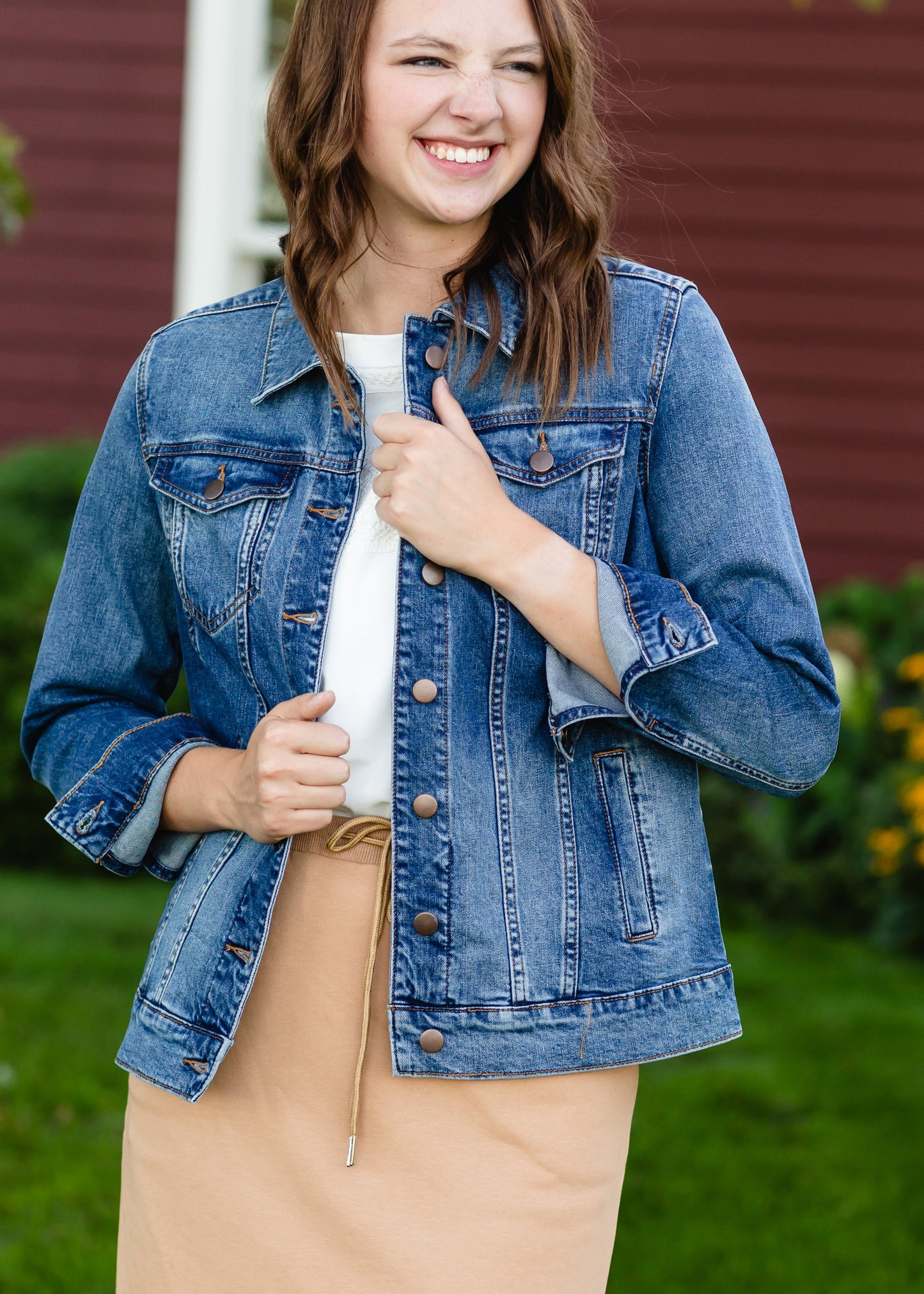 Kut Medium Wash Boyfriend Denim Jacket - FINAL SALE Tops