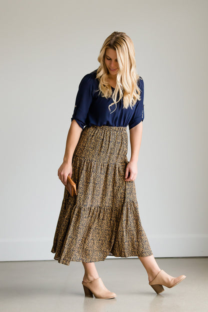 Leopard Print Flowy Skirt - FINAL SALE Skirts