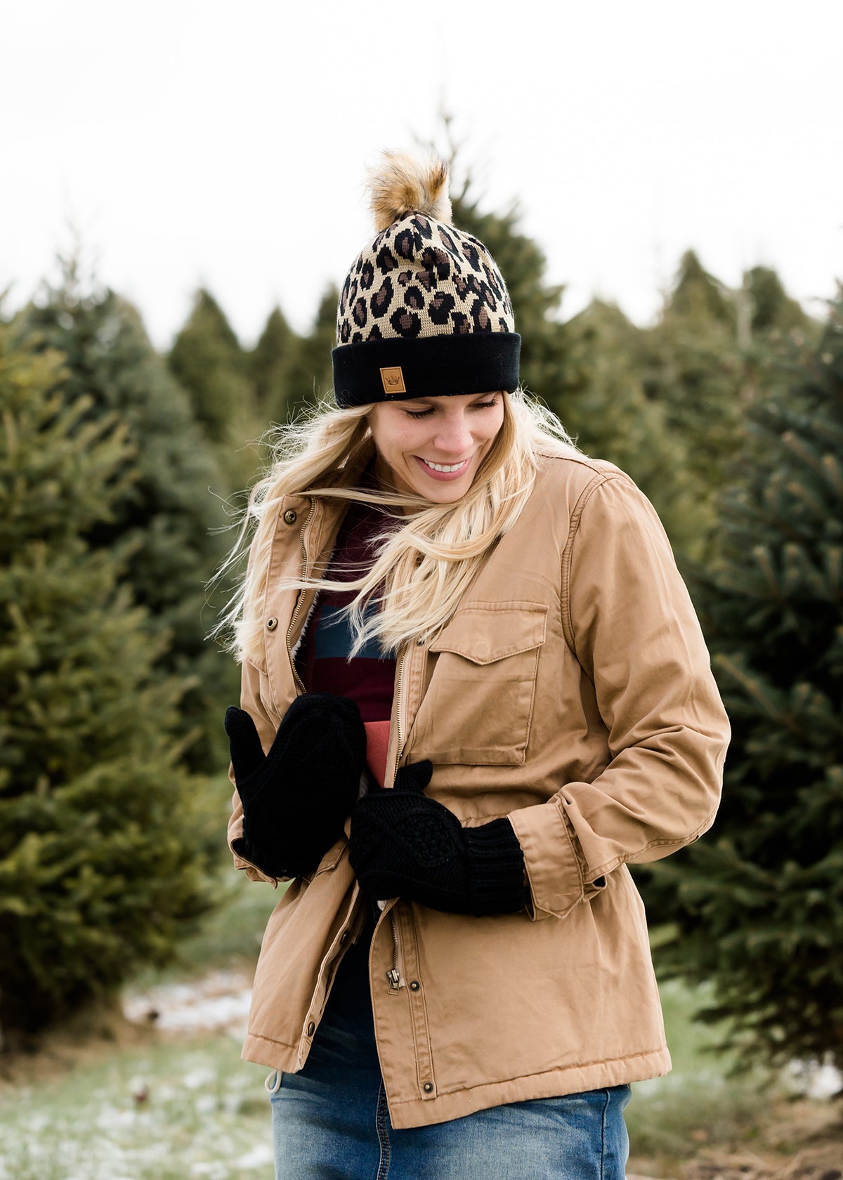 Leopard Print Fur Pom Hat - FINAL SALE Accessories