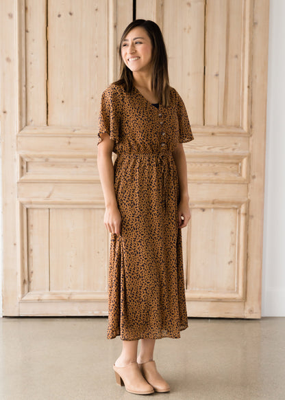 Leopard Print Midi Dress - FINAL SALE Dresses