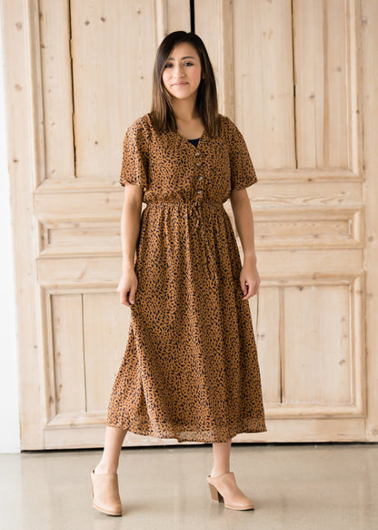 Leopard Print Midi Dress - FINAL SALE Dresses