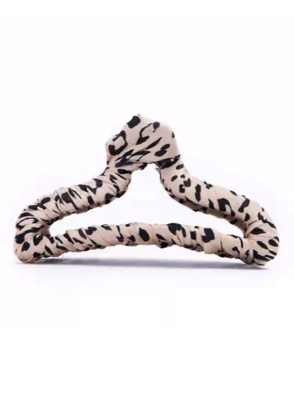 Leopard Print Satin Wrapped Claw Clip Accessories Kitsch