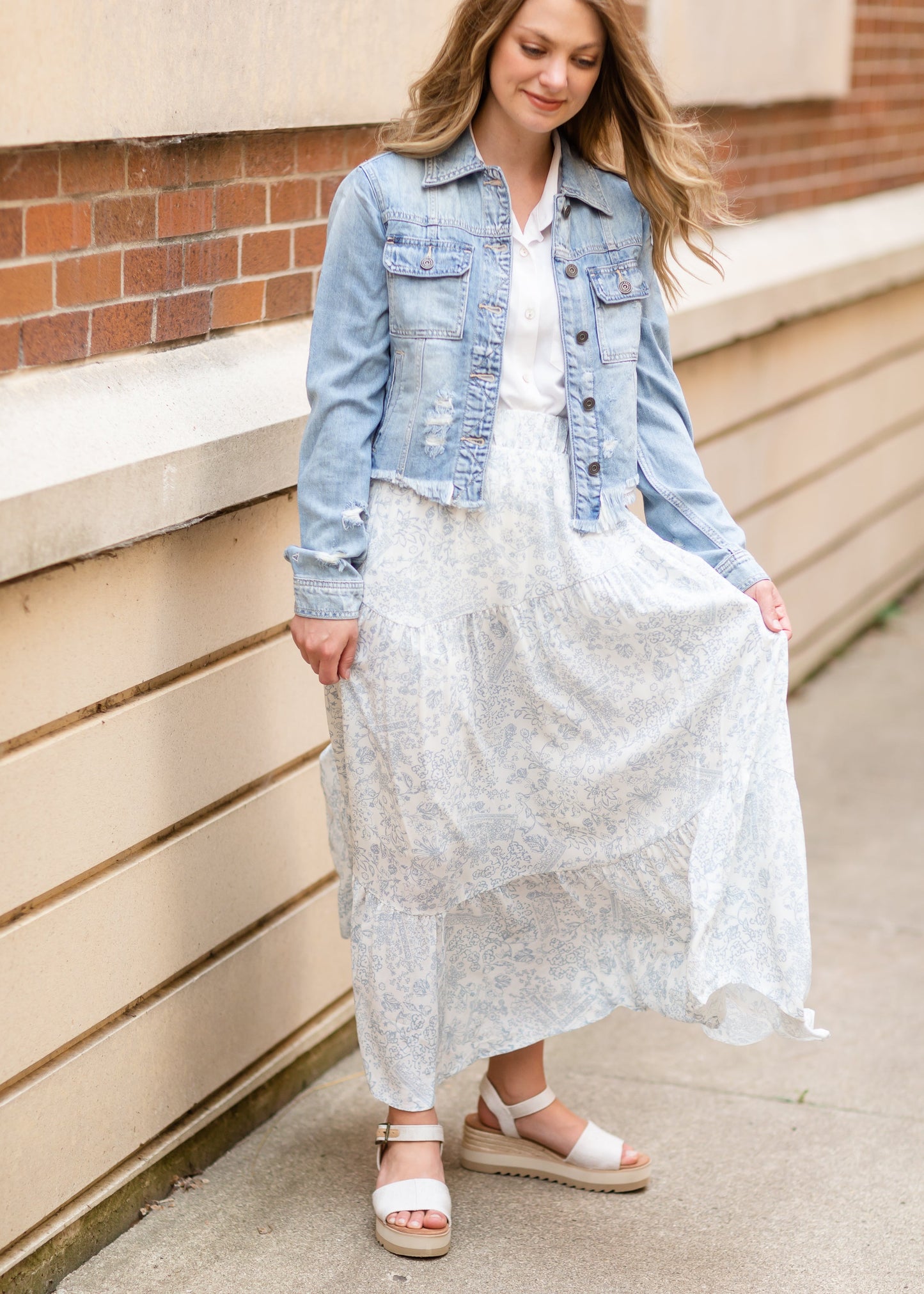 Light Blue Denim Jean Jacket Tops